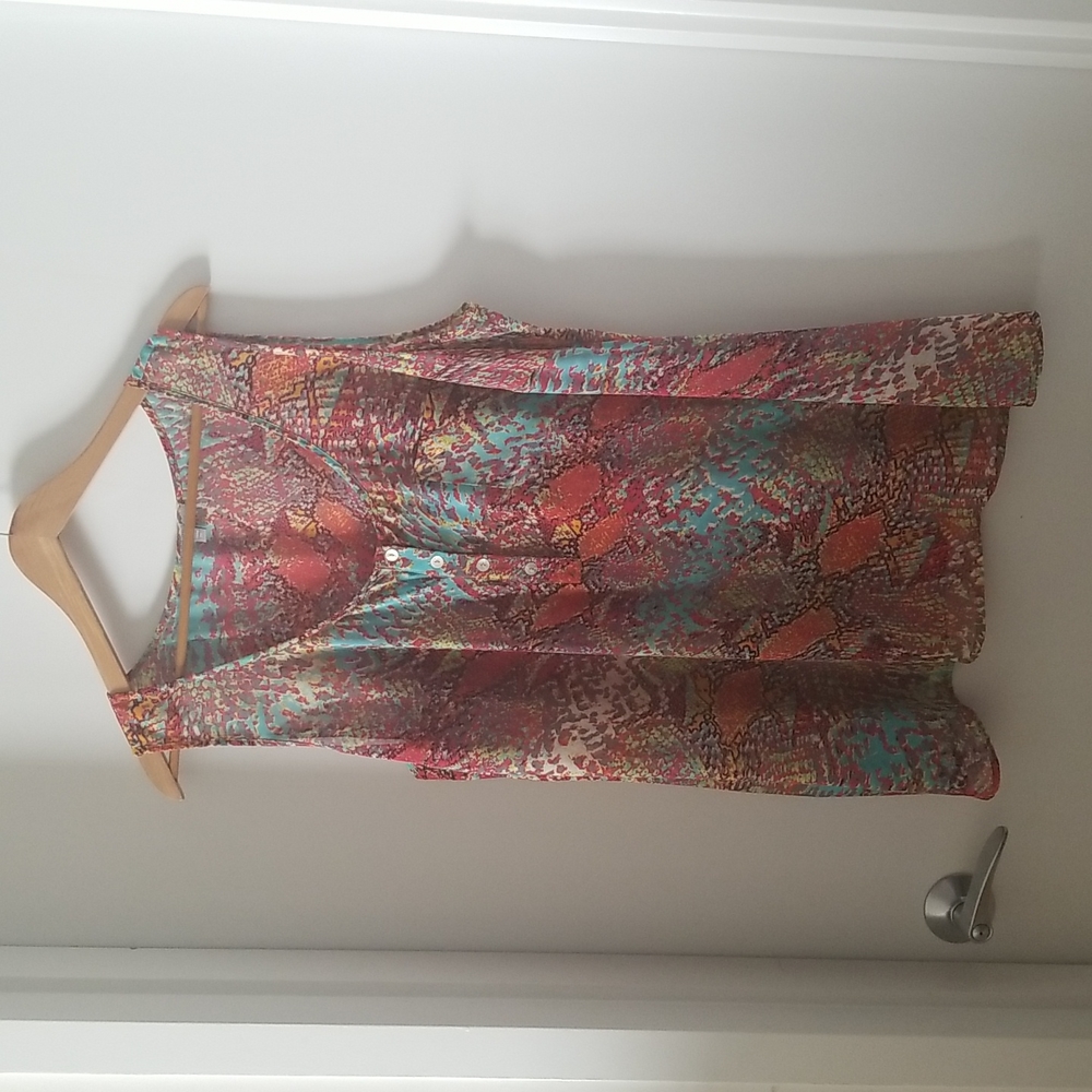 Plus Size Daniel Rainn Multicolored Print Tank